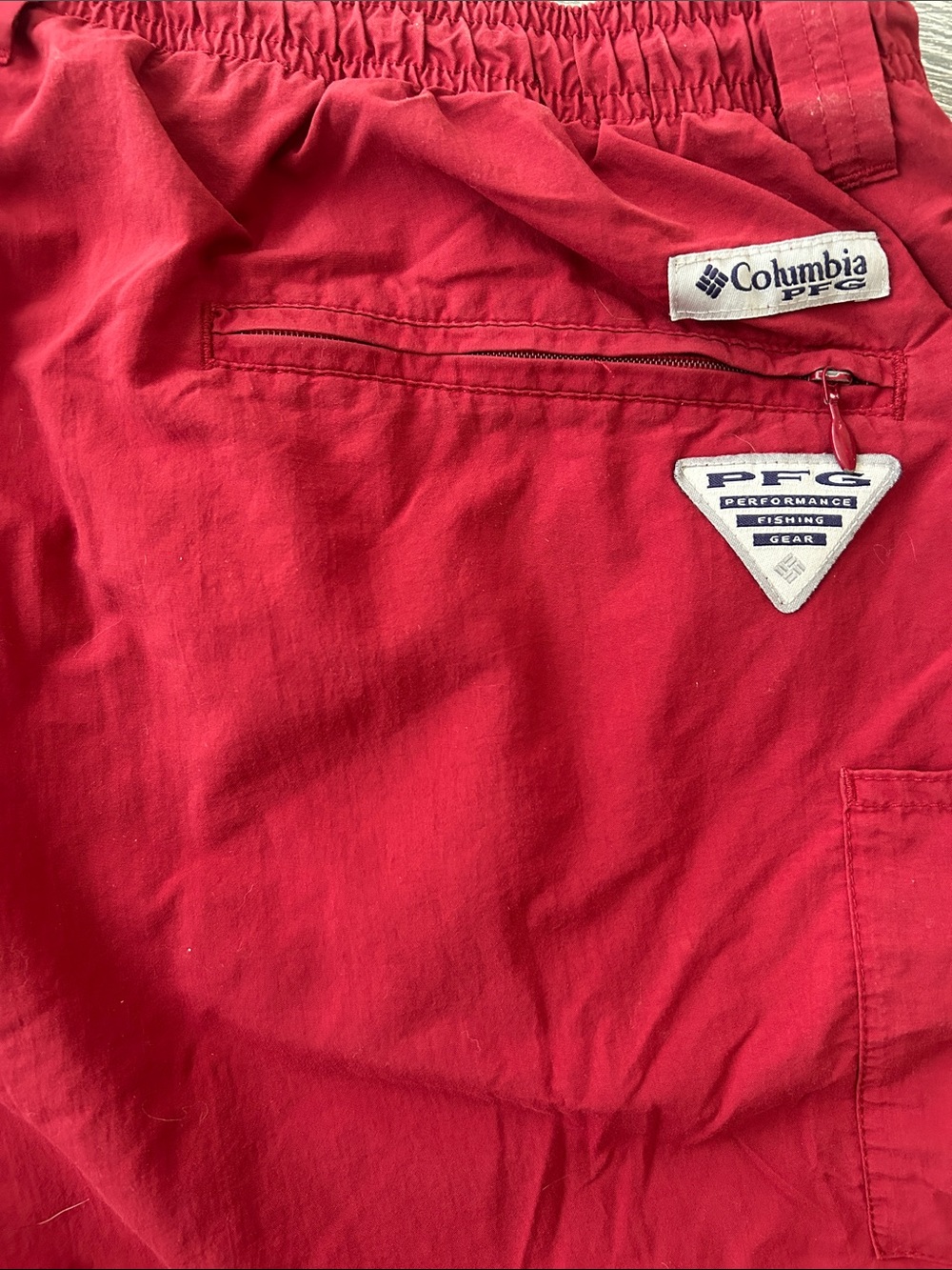 Columbia Red PFG Performance Shorts